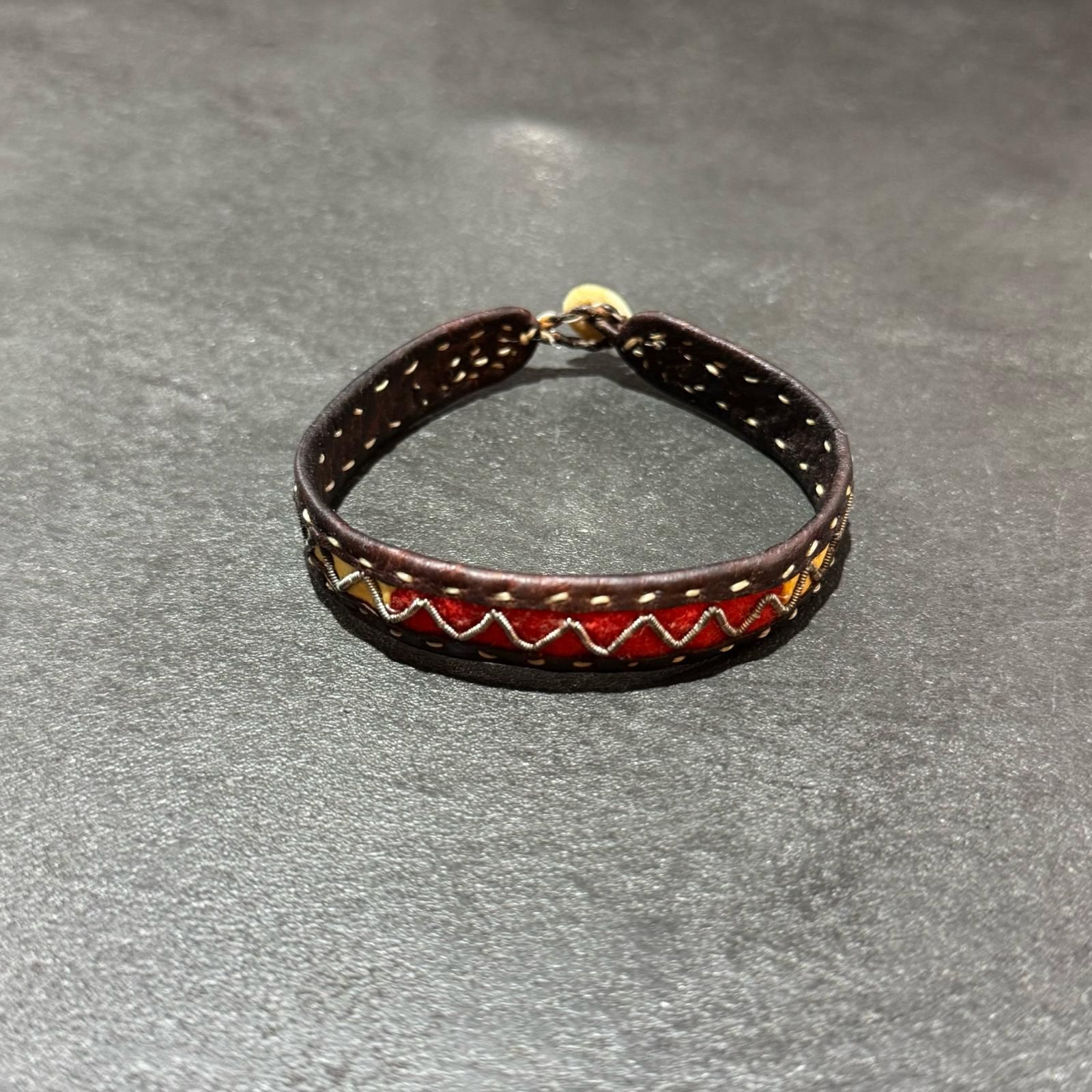 MARIA RUDMAN レザーブレスレット バングル マリアルドマン ブラウン F