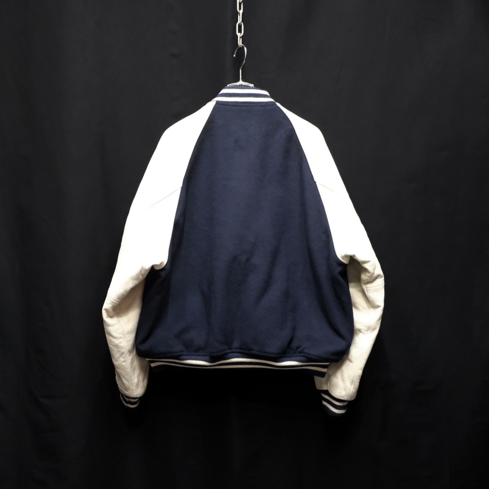 90s ixi:z 袖革スタジャン 刺繍/ワッペンデコレーション Lサイズ ixiz