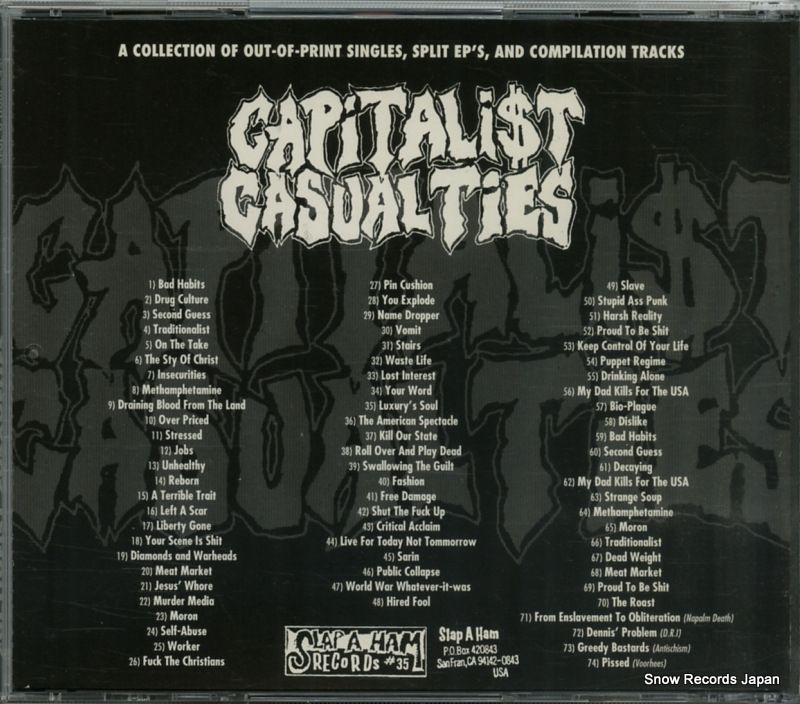 CD】CAPITALIST CASUALTIES a collection of out of print singles