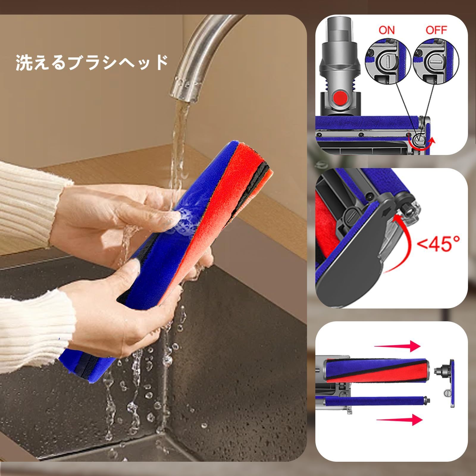 パーツ 交換部品 ソフトローラークリーンヘッド V 15 SV 22 シリーズ対応 11 14 10 12 交換ヘッド 8 ダイソンV 7 掃除機ヘッド