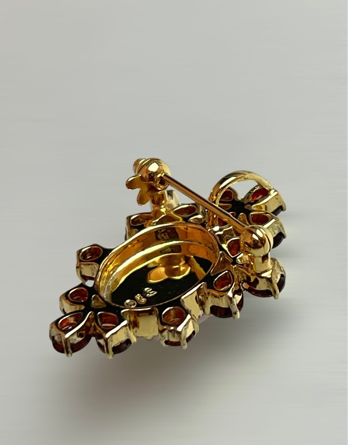 極美品】碌山 ROKUZAN シルバー925 コンクシェル×ガーネット 2WAY