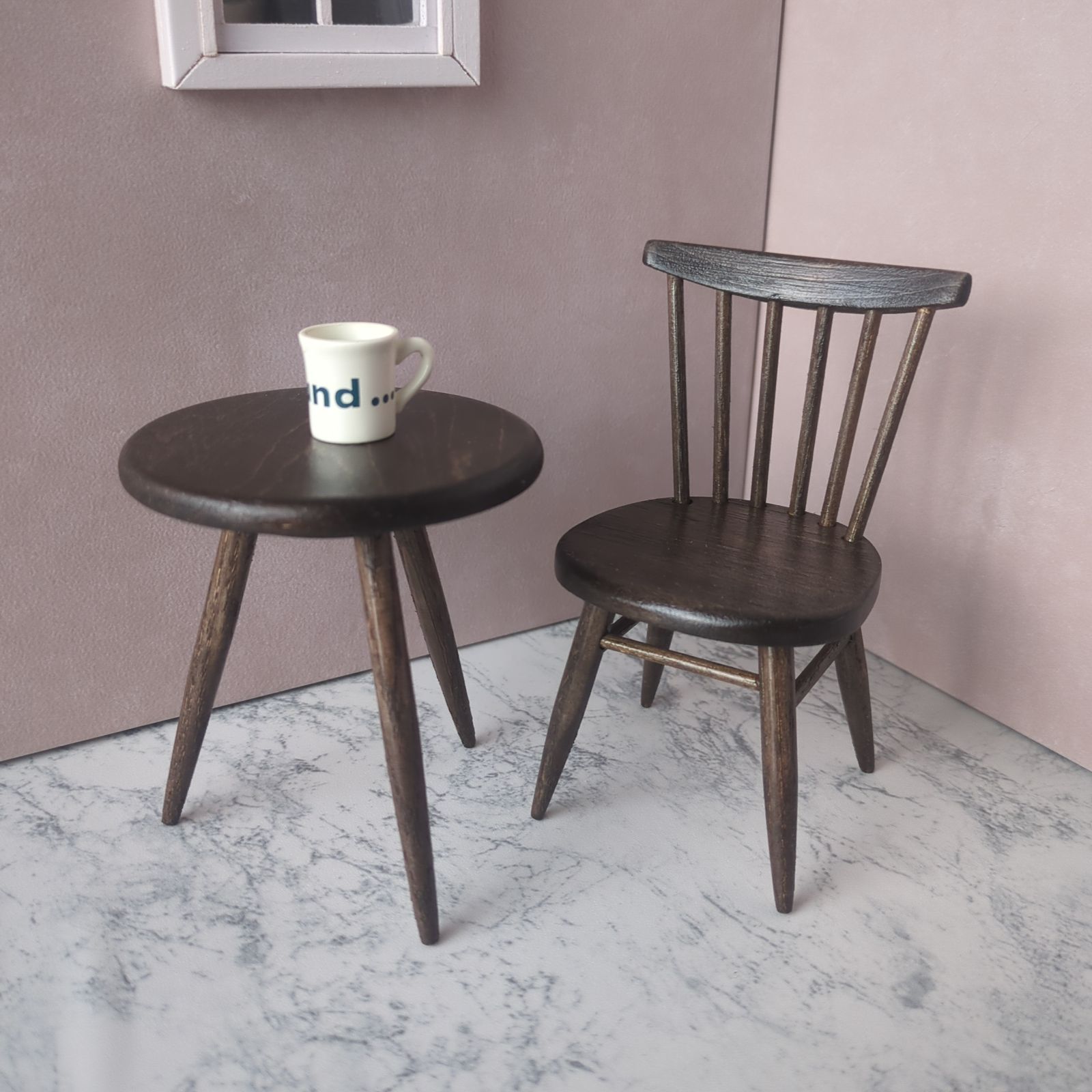 ブライスリカちゃん家具作家様 a-three〔 木製チェア＆テーブル 〕ブライス リカちゃん ミニチュア