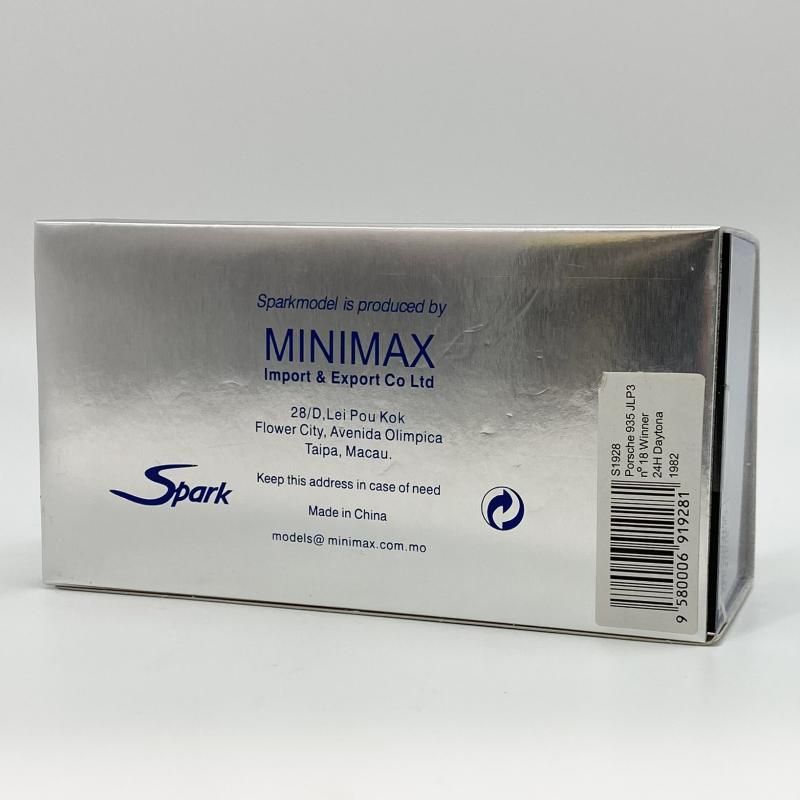 開封 1|43 ポルシェ935 JLP 3 デイトナ24時間優勝 1982 ＃18 Spark Model スパークモデル 17