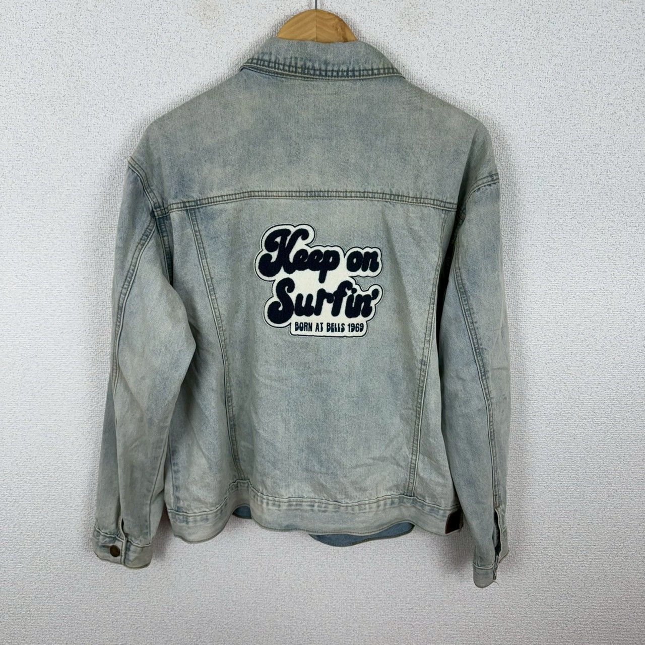 RIP CURL リップカール デニムジャケット 無地 ライトブルー Lサイズ 
