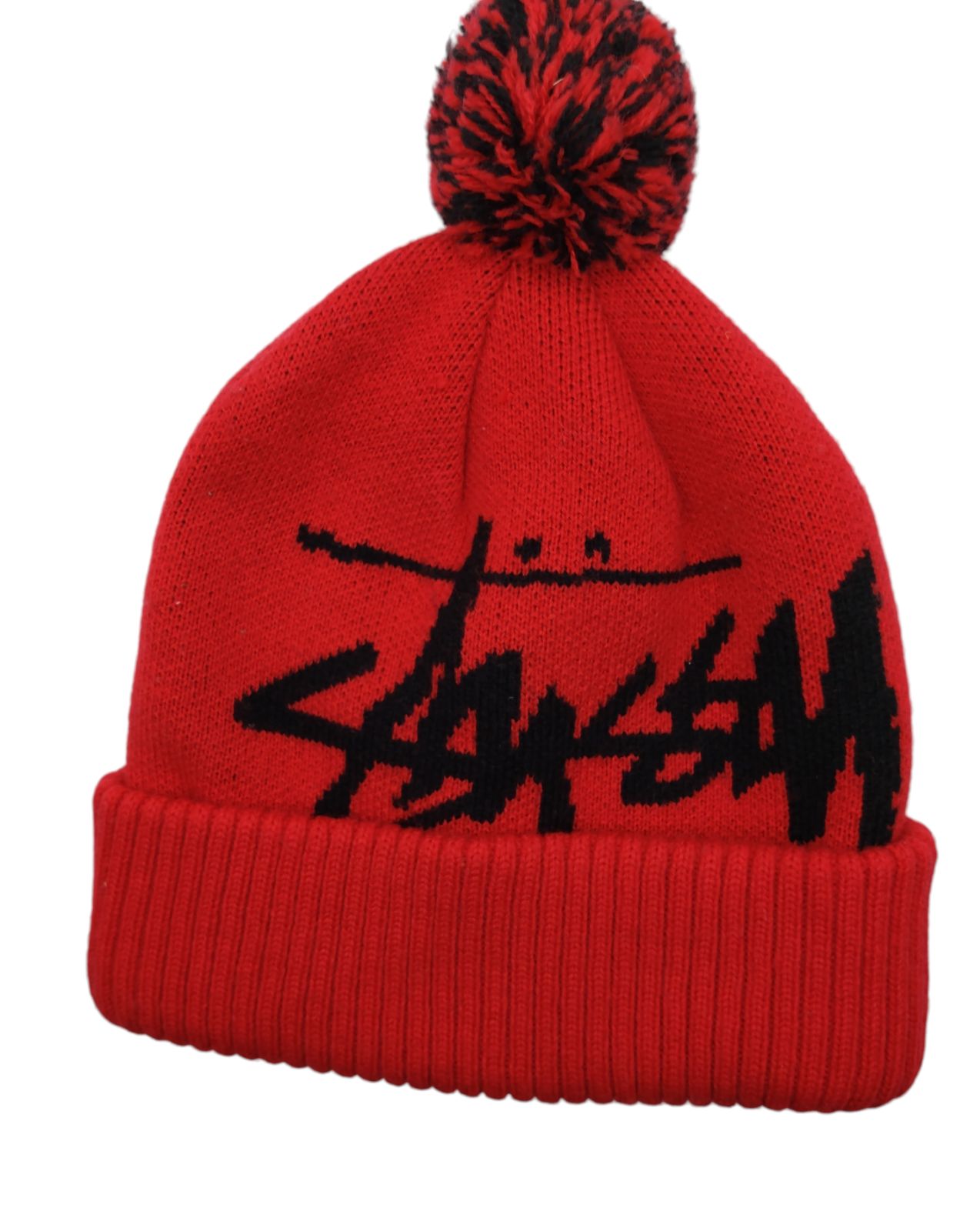 赤 ステューシー ビーニー 希少 美品 OLD STUSSY ビーニー ニット帽