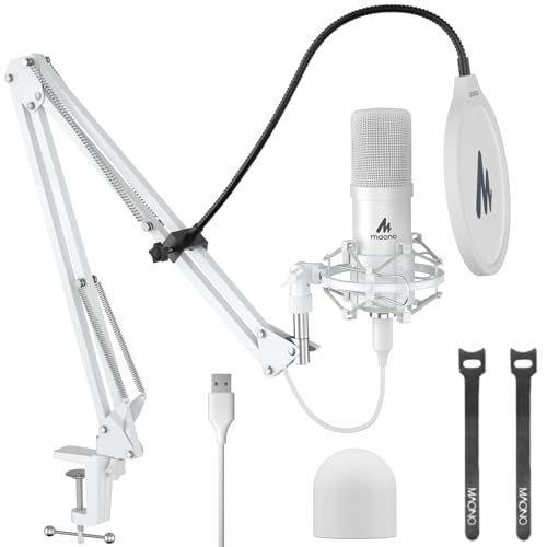 MAONO USBマイク コンデンサーマイク PC マイクセット アームスタンド付き 録音 生放送 YOUTUBE ゲーム実況 在宅勤務 適格請求書発行可 AU-A 04 6640 d 3 ce