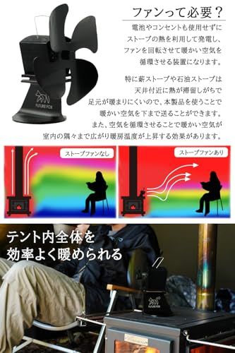  ストーブファン 最 羽 薪ストーブ エコファン ヒーターアタッチメント 薪ストーブ各種対応 2 a 72 ccc 6 その他 キッチン 食器