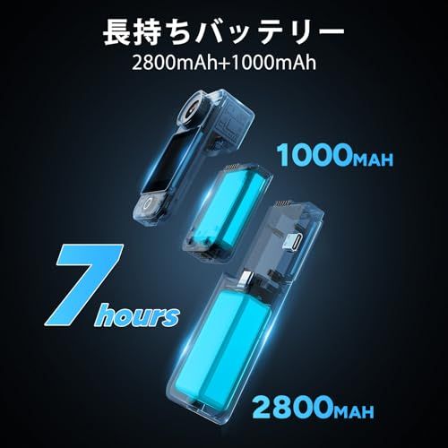 Pocket｜防水30 M｜7時間持続バッテリー｜デュアルタッチスクリーン｜154°視野角ポケットハンドヘルドカメラ｜6軸安定化POVカメラ｜8倍ズームウェアラブルボディカム｜ビデオロ