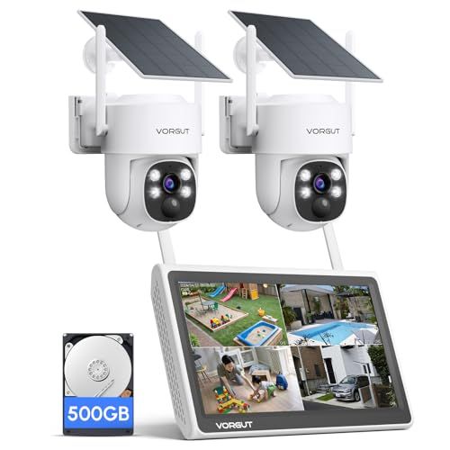 防犯カメラ 屋外 ソーラー 2台セット モニター付き 400万画素 2 4 Ghz 5 Ghz対応 工事不要 電源不要 PIR人体検知 音声威嚇 監視カメラ 5年保証 無線防犯カメラ IP 66防水防塵 警報通知 防犯カメ 6 f 78900 b