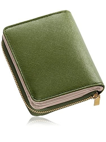 ムラ 強くて可愛いサフィアーノ 本革バイカラーミニ財布 レディース 2つ折り財布 ゴートレザー スキミング防止 コンパクト f 00 dfb 87