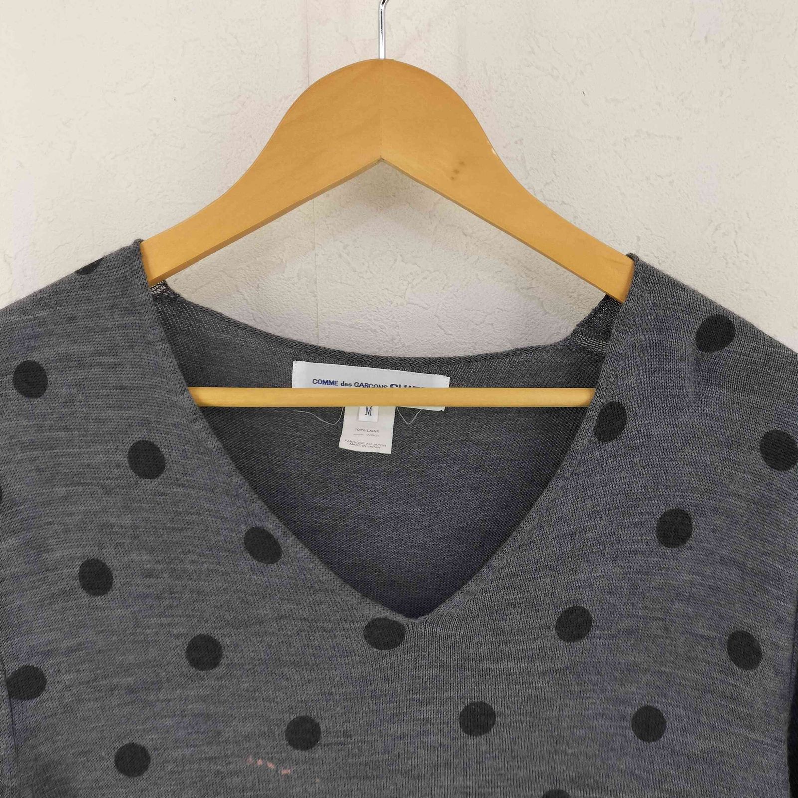 コムデギャルソンシャツ COMME des GARCONS SHIRT ドット柄 Vネック