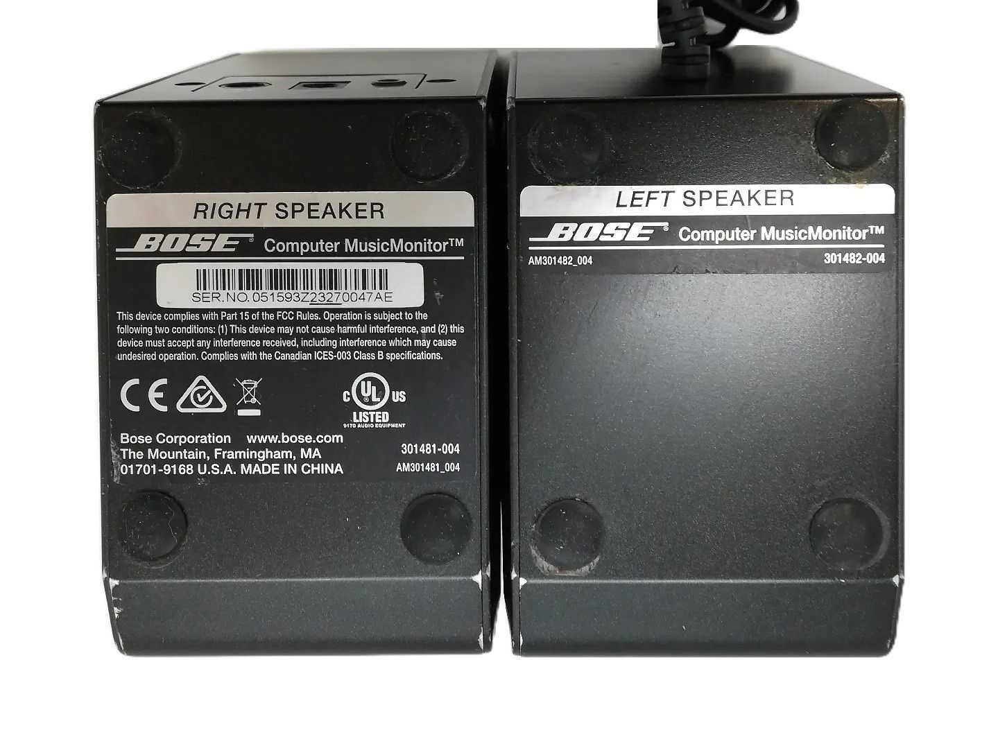 動作確認済】Bose Computer MusicMonitor PC用スピーカー ブラック