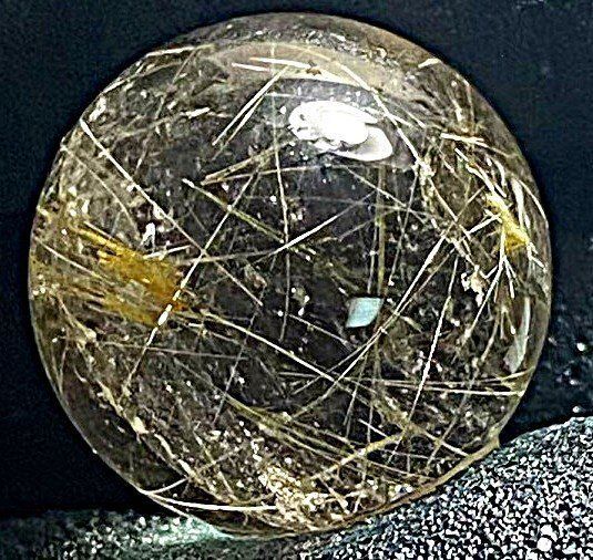 上質EU製☆ROBEAN☆定価35万円☆天然タイチンルチルクォーツ☆丸玉☆太