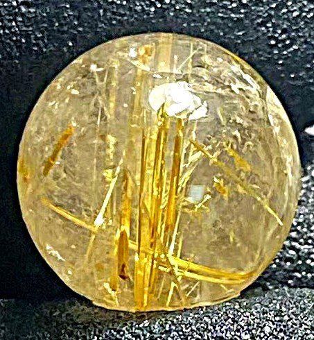 上質EU製☆ROBEAN☆天然タイチンルチルクォーツ☆丸玉☆太金針水晶太陽