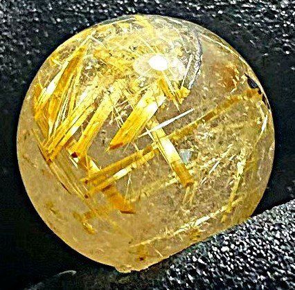 上質EU製☆ROBEAN天然タイチンルチルクォーツ☆丸玉☆太金針水晶太陽