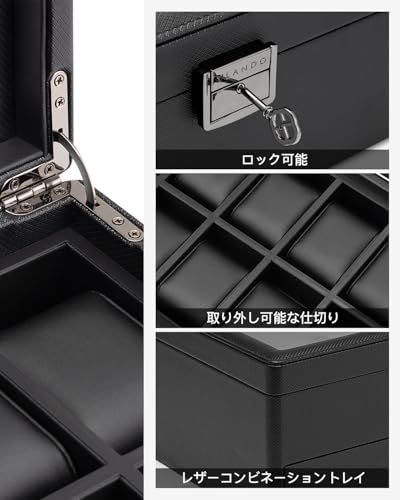  Vlando PU 収納ボックス 腕時計10本収納 二層デザイン 腕時計ボックス メンズ収納ボックス プレゼント e 5 b 884 ee その他 キッチン 食器