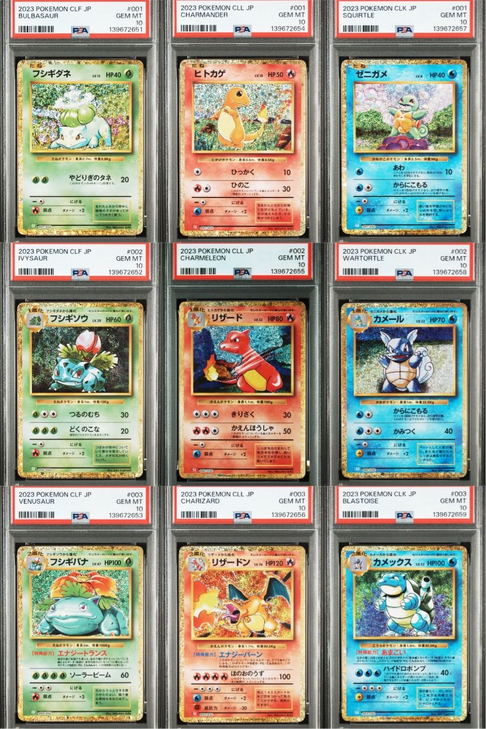 PSA 10 9連番 御三家ライン classic クラシック