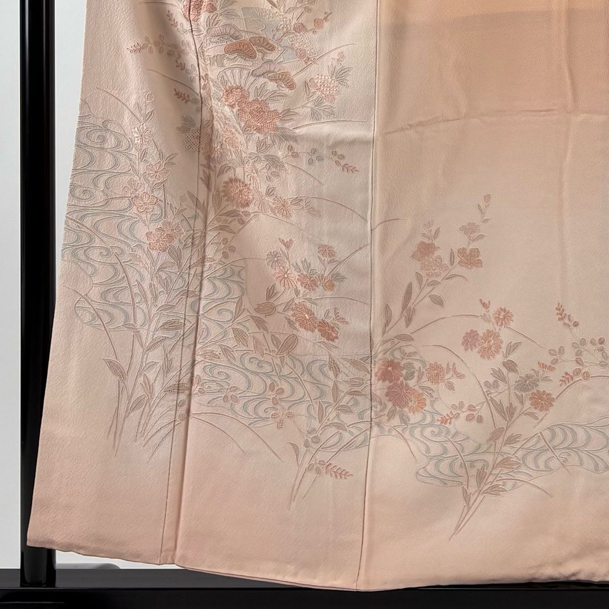付下げ 付け下げ 汕頭刺繍 レディース 正絹 ピンク 👘 身丈160.5cm