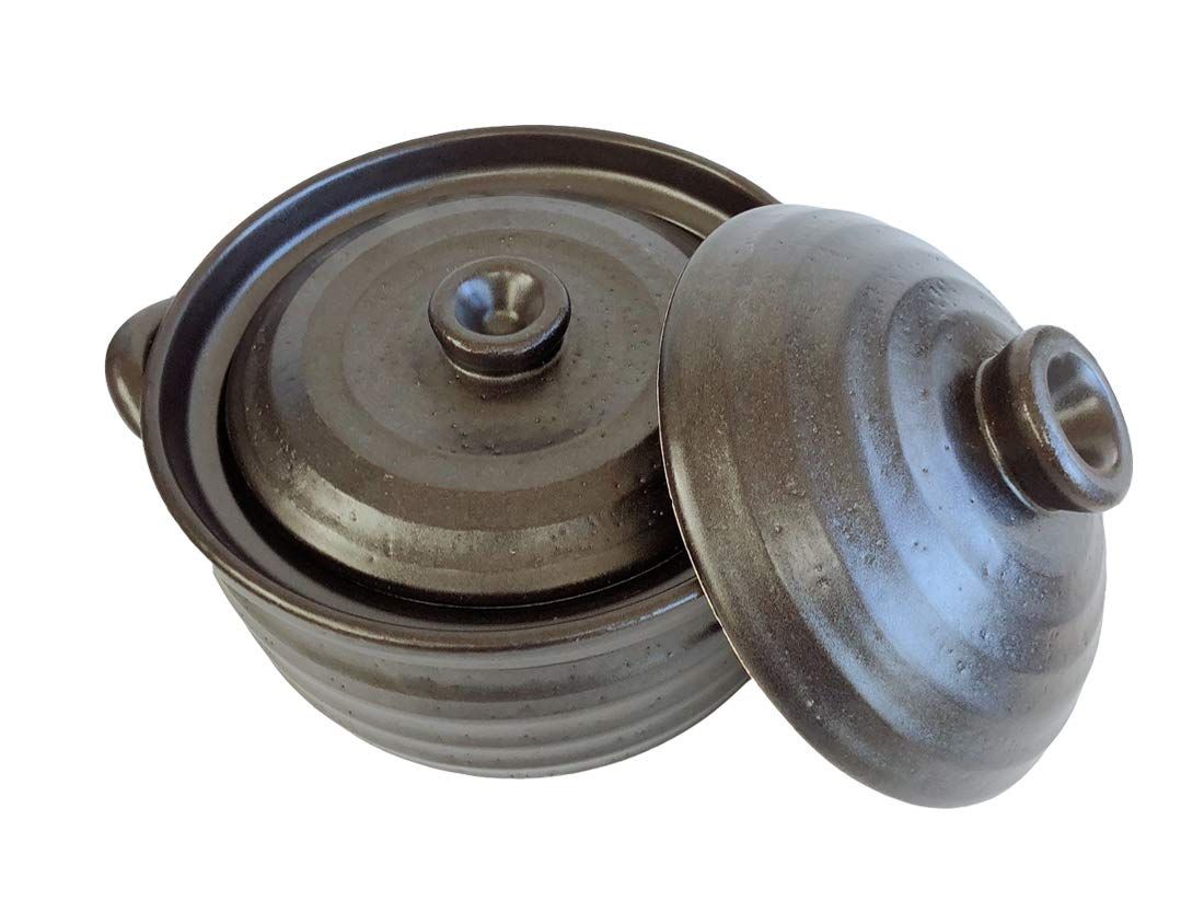 萬古焼 IH対応土鍋 IHマルチ炊飯鍋 2合炊飯鍋 二重蓋