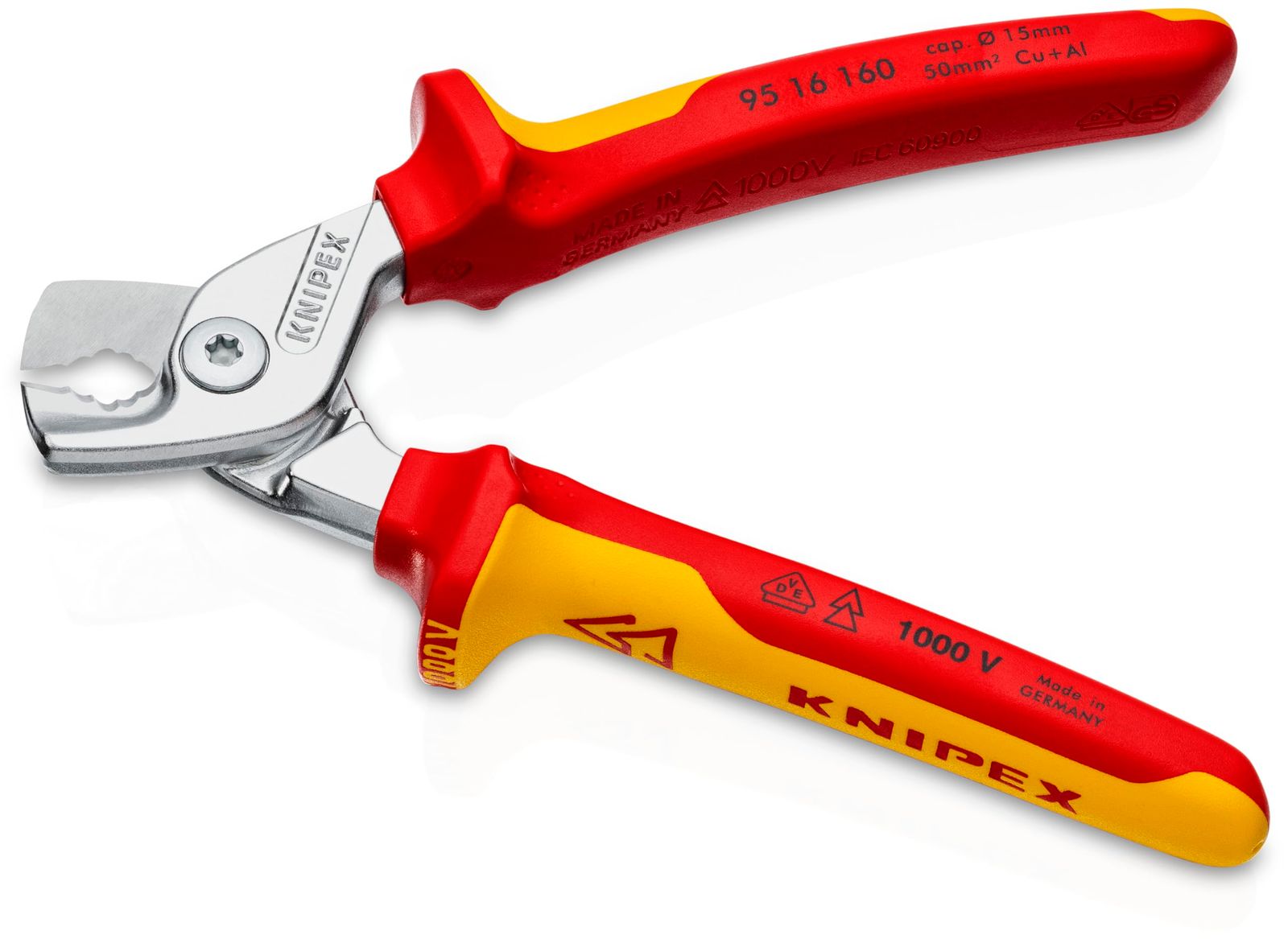 クニペックス KNIPEX 絶縁ケーブルカッター ステップカット1000 V 9516-160 SB