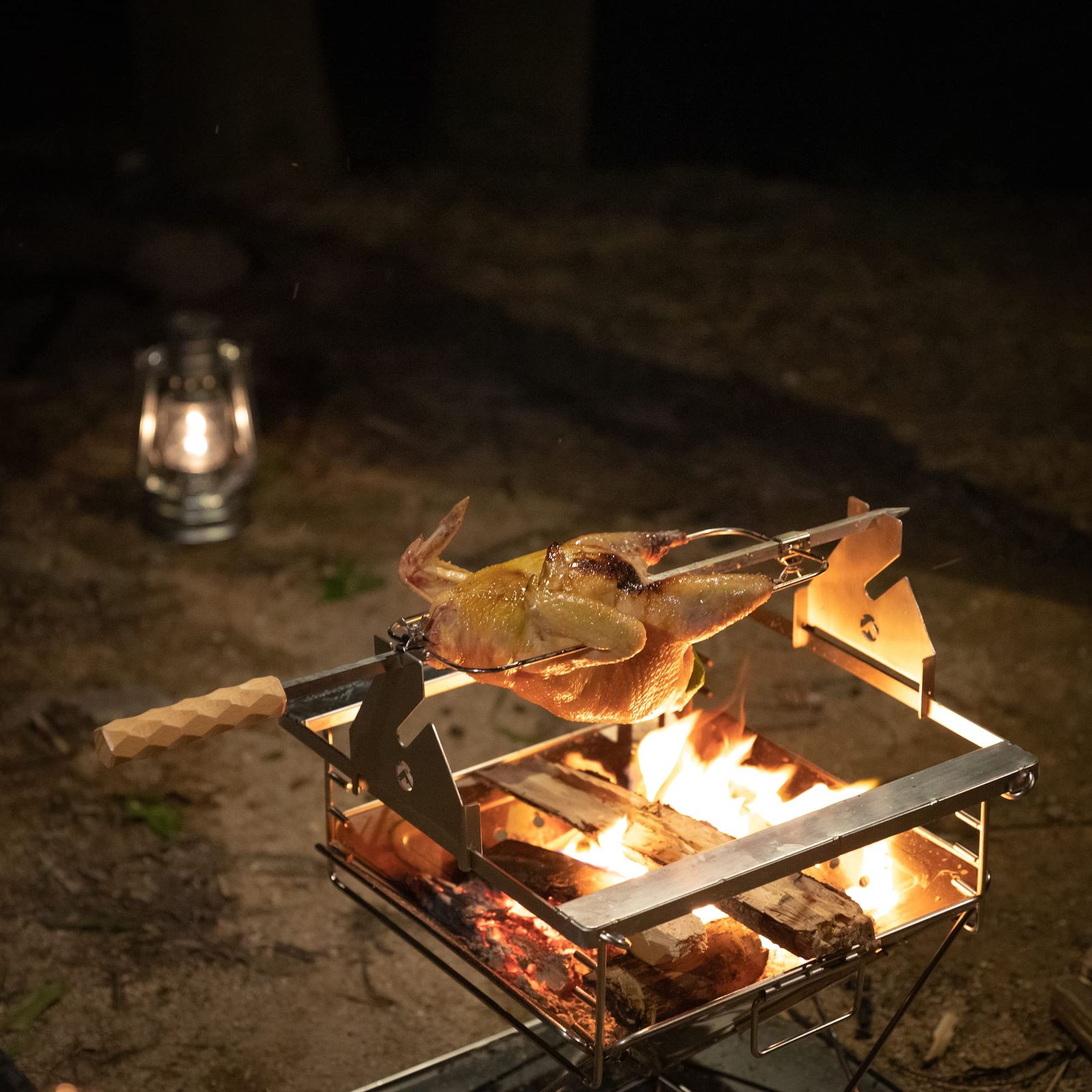  キャンピングムーン CAMPING MOON キャンプ ロティサリーキット 手動 ロースター チキン ロティサリー グリル フリフリチキン 丸焼きロースター MK 60 その他 バーベキュー 調理用品