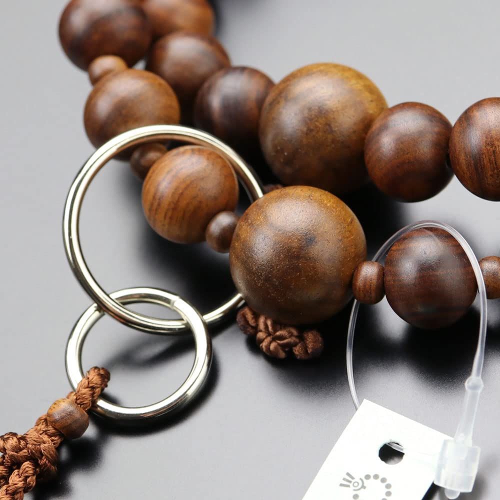 ≪ ≫念珠ドットコム 浄土宗 数珠 男性用 三万浄土 栴檀 艶消し 並環 梵天房 本式数珠 京念珠 京都 天然木 二連 木製 葬式 葬儀 法事 法要 マイ数珠 数珠袋プレゼント