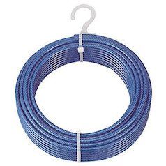 TRUSCO トラスコ メッキ付ワイヤロープ PVC被覆タイプ Φ2 3 mm×200 m CWP-2 S 200