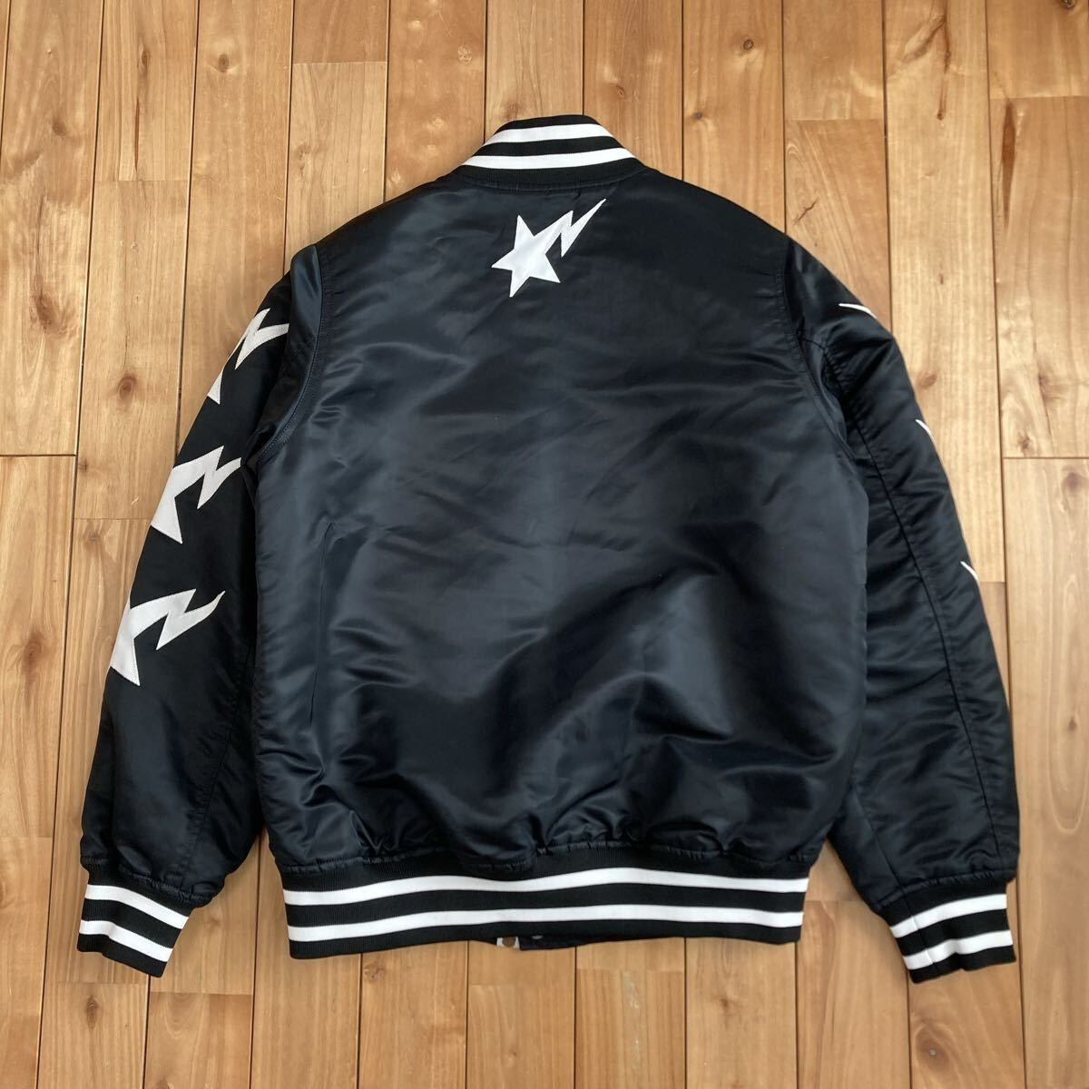 A BATHING APE BAPE スタジャン 黒 白 Mサイズ A BATHING APE BAPE