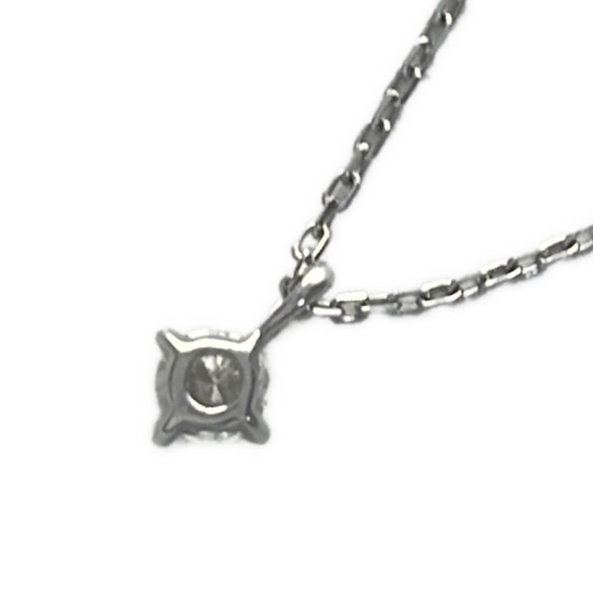 ete(エテ) ネックレス美品 - Pt850×ダイヤモンド 1Pダイヤ/0.06 