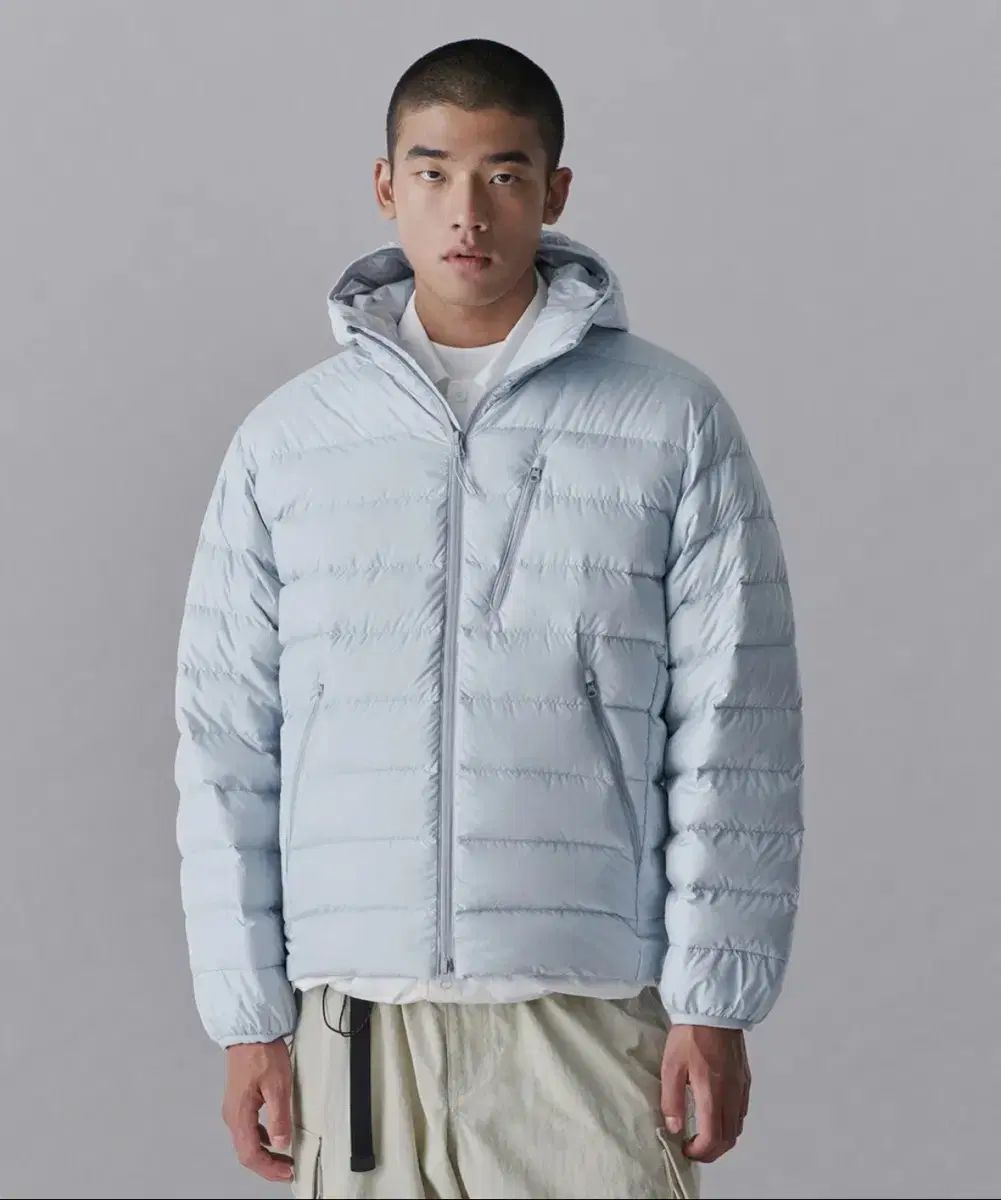 L ムシンサスタンダード シティレジャー ダウン ジャケット クラウディ ブルー