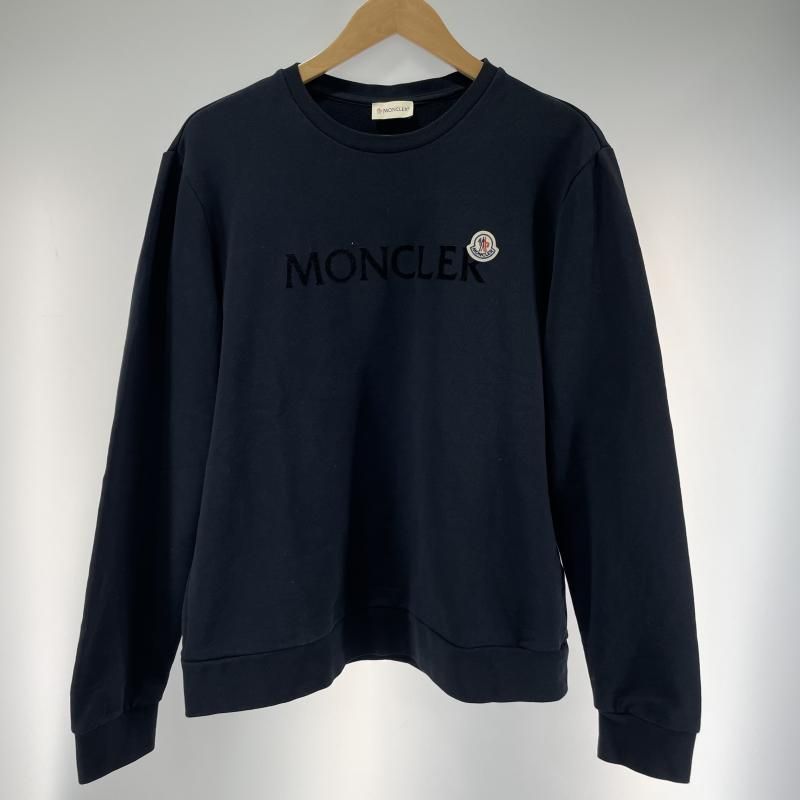 中古】MONCLER ロゴパッチスウェット サイズXL ネイビー G20918G00023