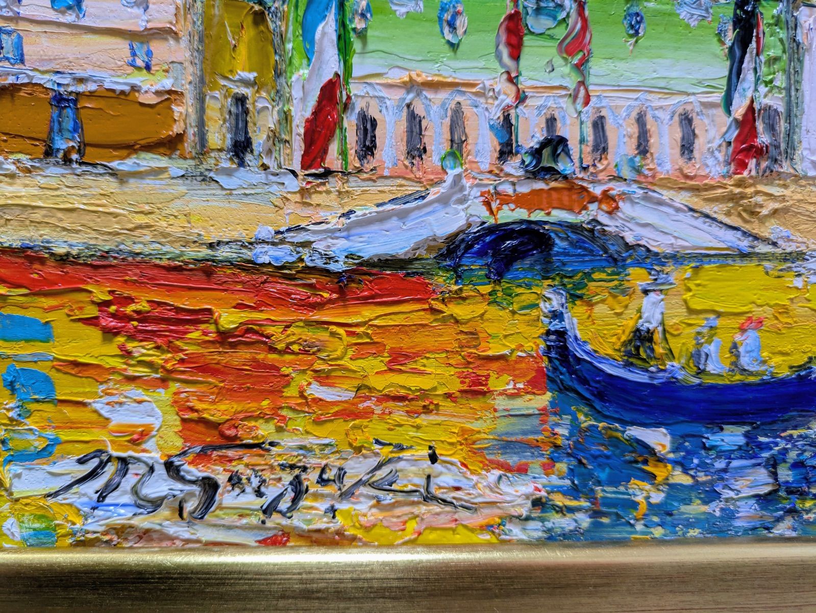 真作オリジナル原画 鈴木マサハル作 希少ベネツィア 油彩【VENEZIA