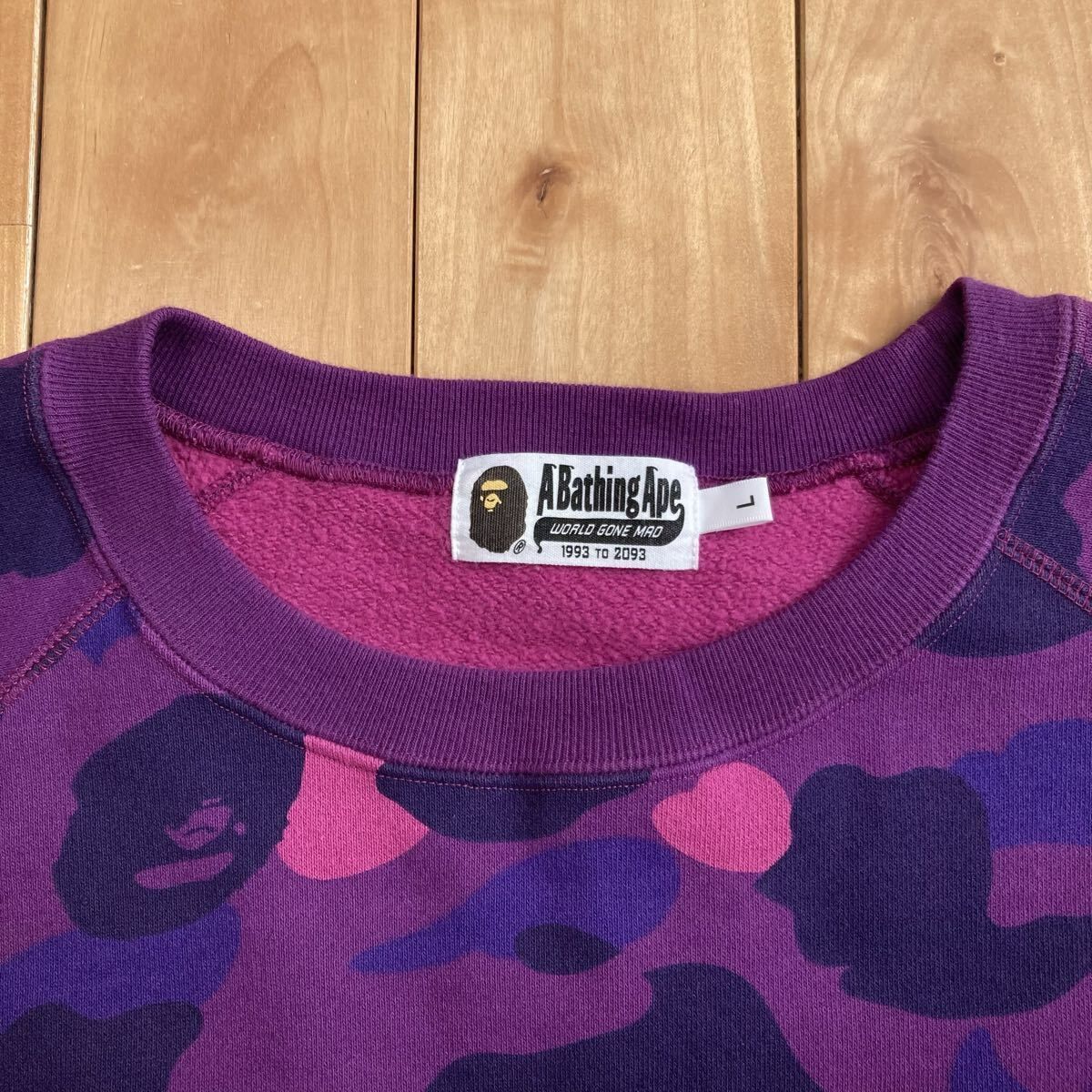 Crystal Stone BAPE Logo 長袖 スウェット Lサイズ a bathing ape