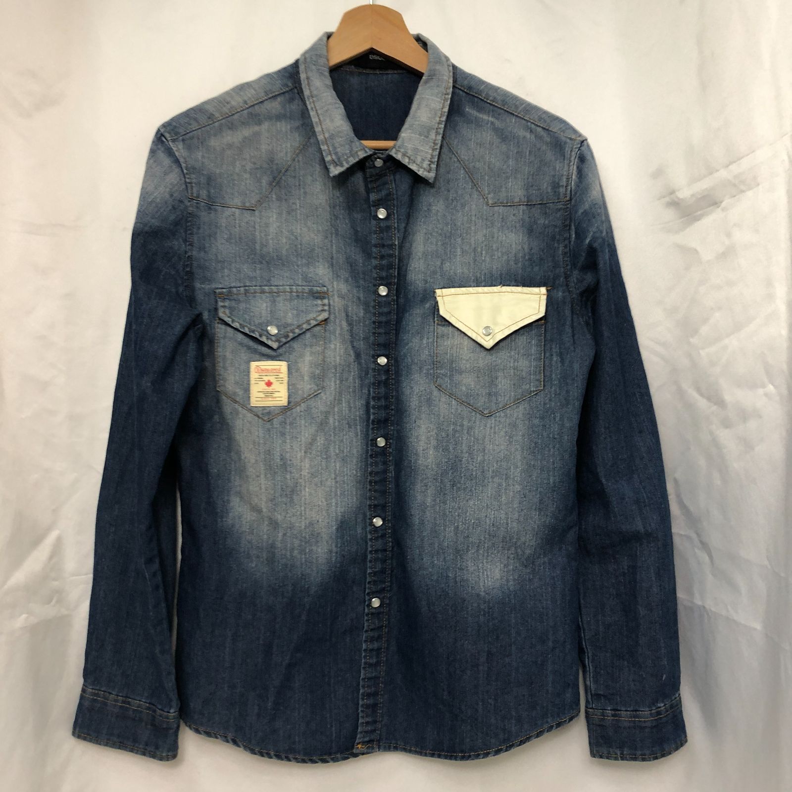 DSQUARED2 メンズ デニムシャツ サイズ LL ディースクエアード KSAW10
