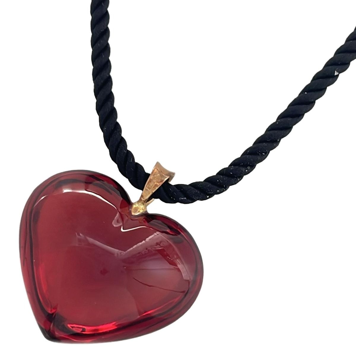 Baccarat(バカラ) ネックレス美品 - レッド ハート - メルカリ