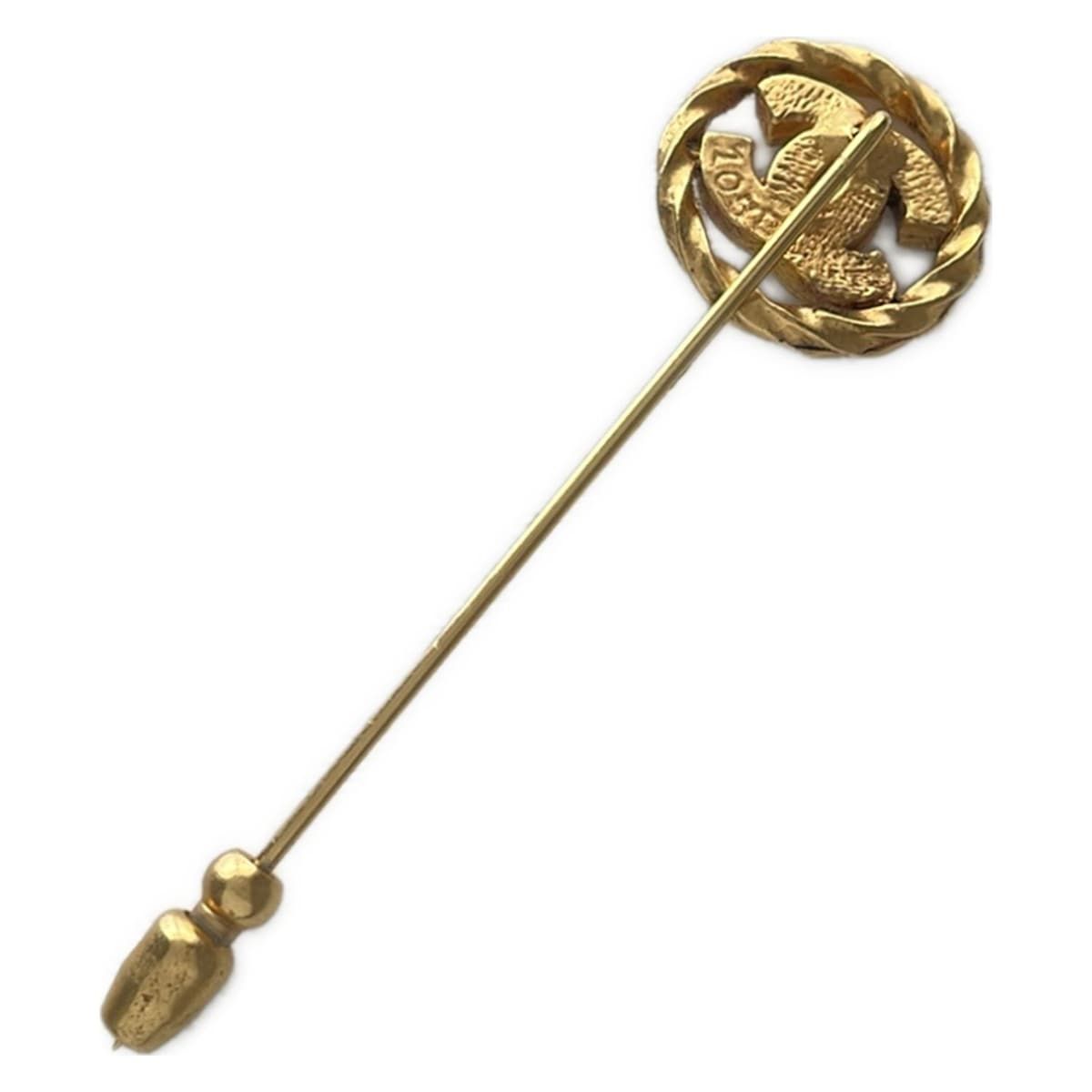 CHANEL ゴールド ピン CHANEL(シャネル) ブローチ - ゴールド ピンブローチ/ココマーク