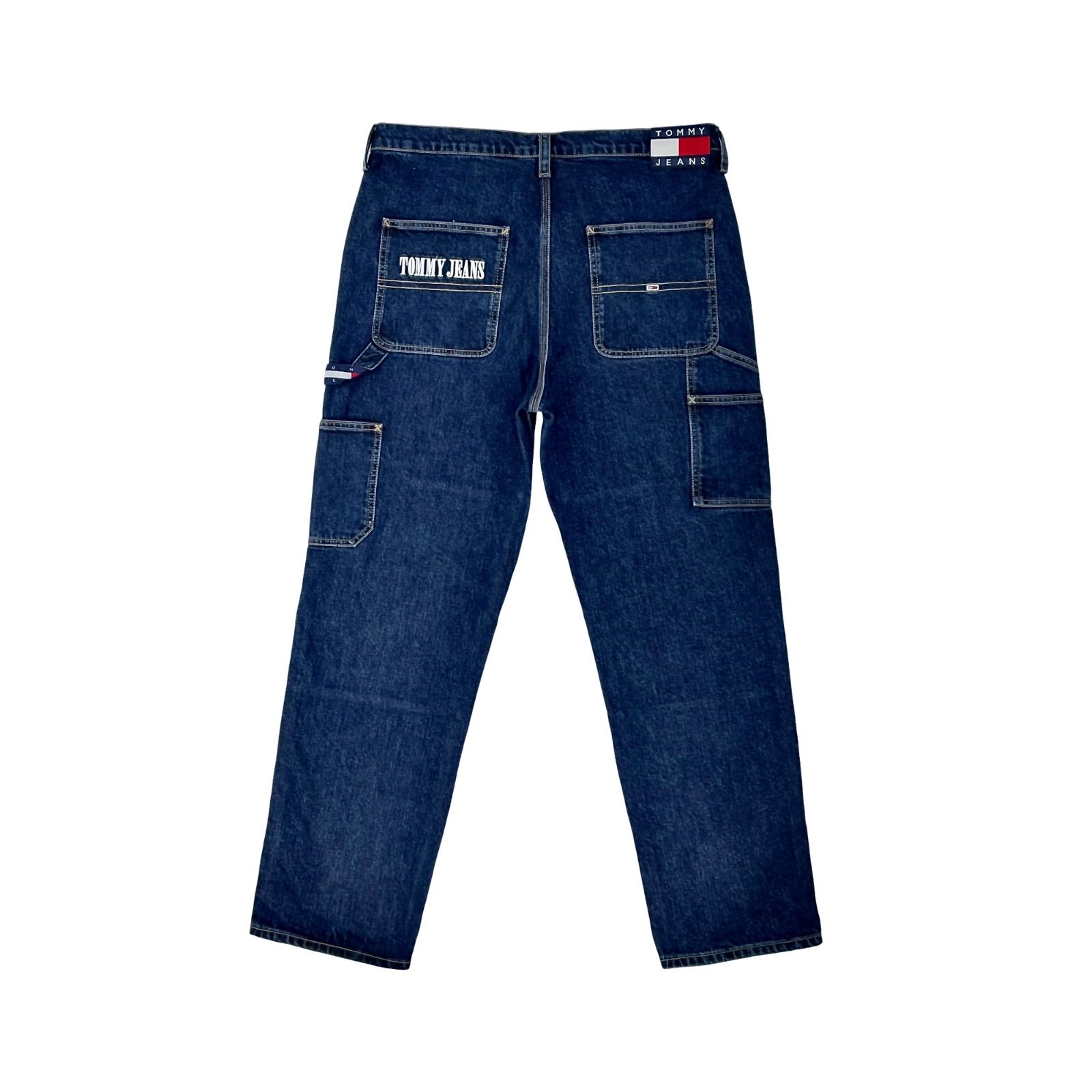 TOMMY JEANS トミージーンズ ロゴ刺繍 ハイウエスト ワイド ストレート 