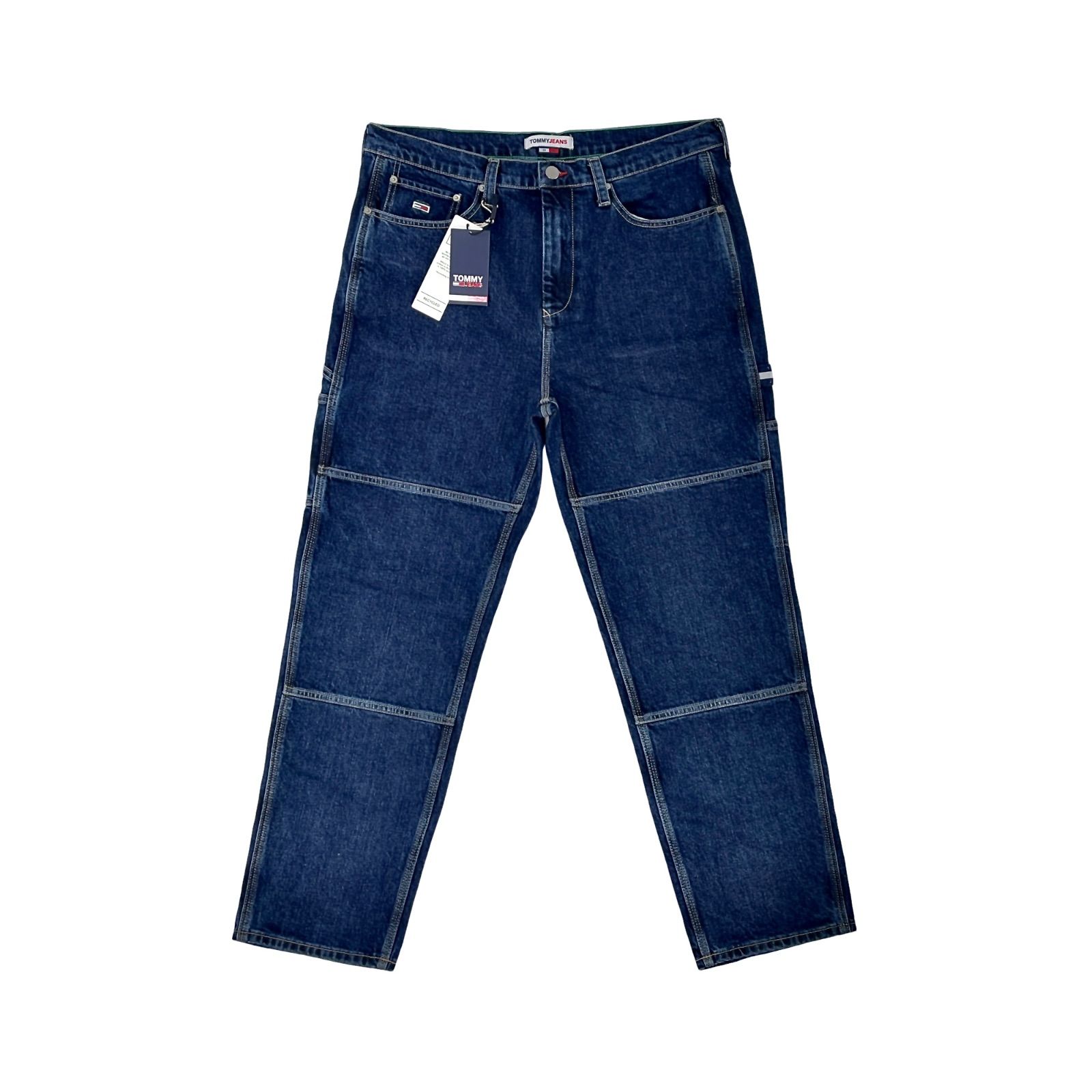 TOMMY JEANS トミージーンズ ロゴ刺繍 ハイウエスト ワイド ストレート 