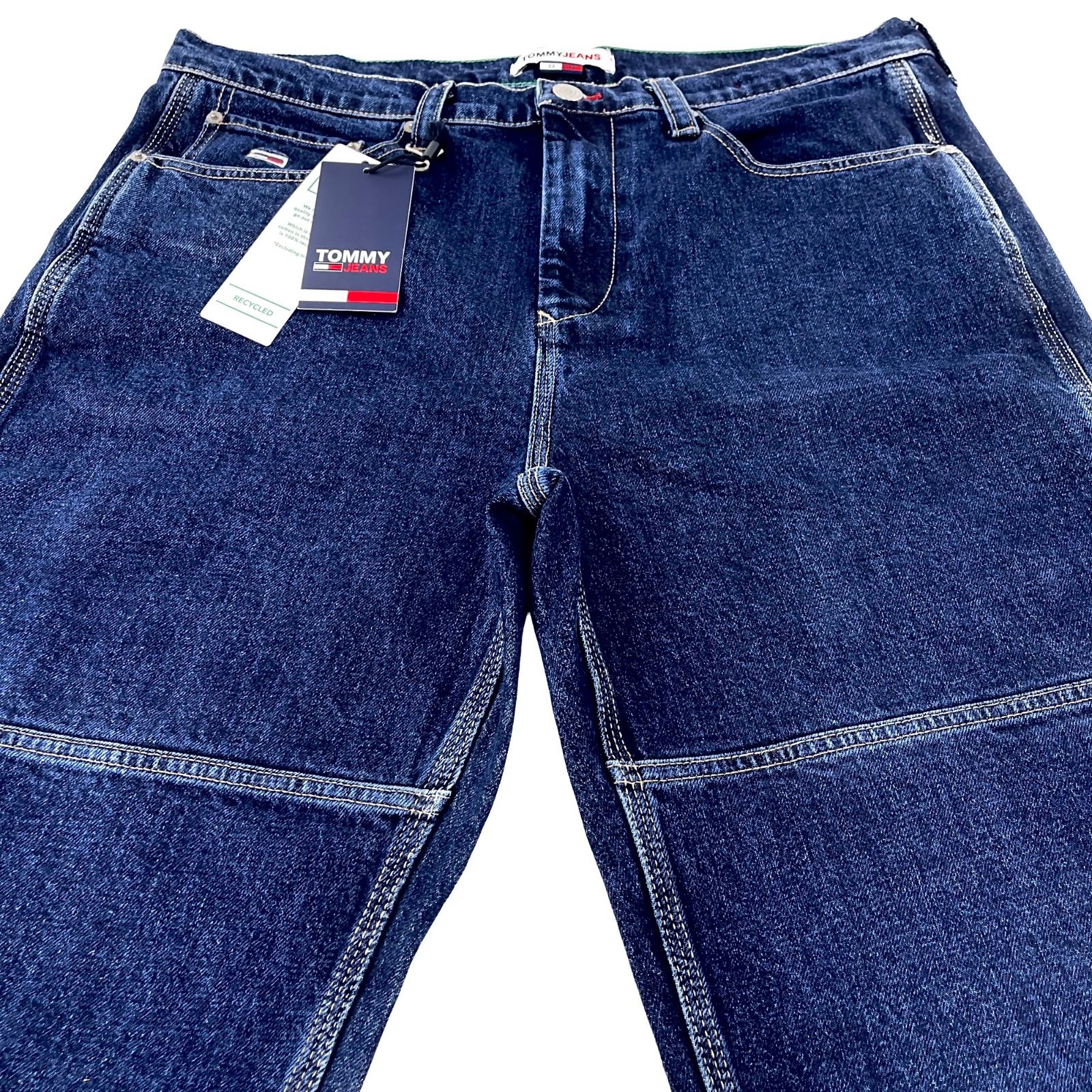 TOMMY JEANS トミージーンズ ロゴ刺繍 ハイウエスト ワイド ストレート 