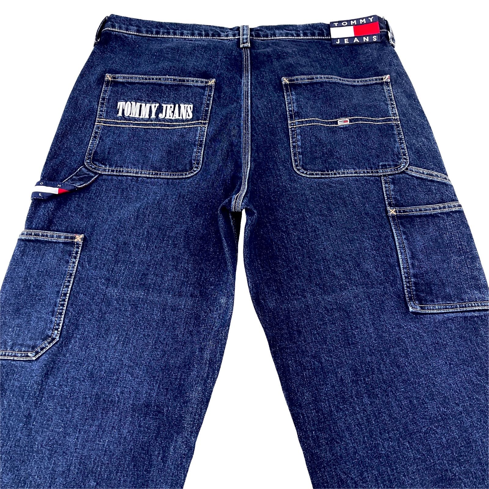 TOMMY JEANS トミージーンズ ロゴ刺繍 ハイウエスト ワイド ストレート 