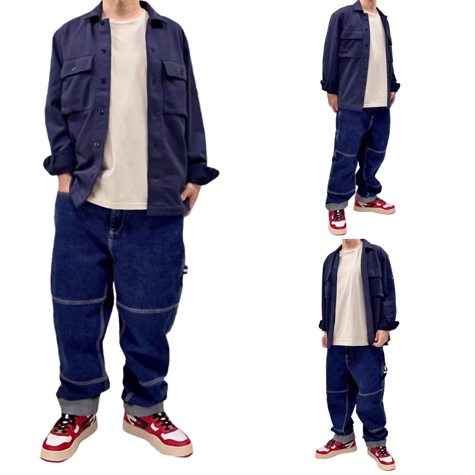 TOMMY JEANS トミージーンズ ロゴ刺繍 ハイウエスト ワイド ストレート 
