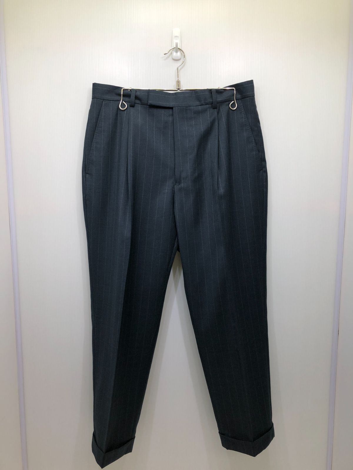 WACKO MARIA ワコマリア スラックス ストライプ ネイビー L - メルカリ