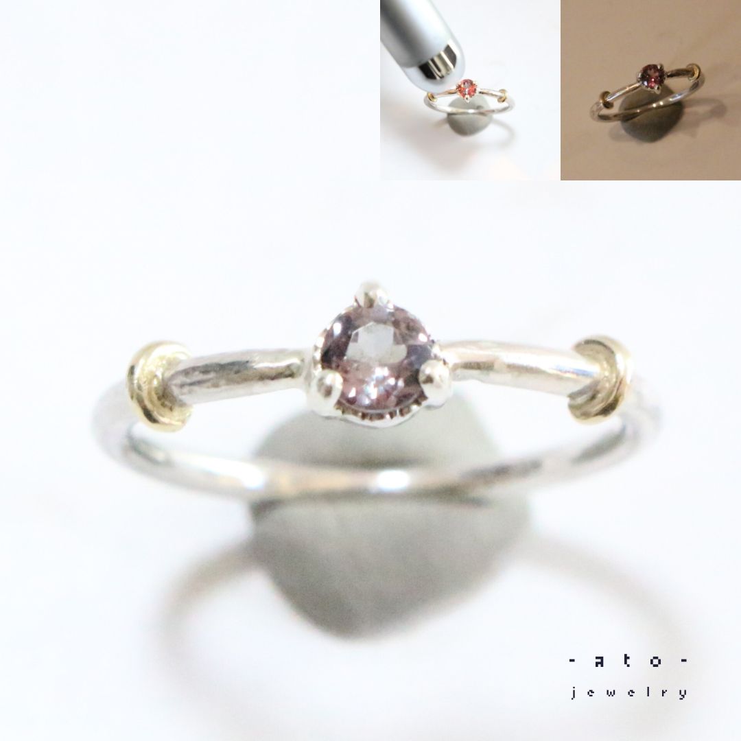 まるでマラヤな赤紫色✴︎ベキリーカラーチェンジガーネットK10小