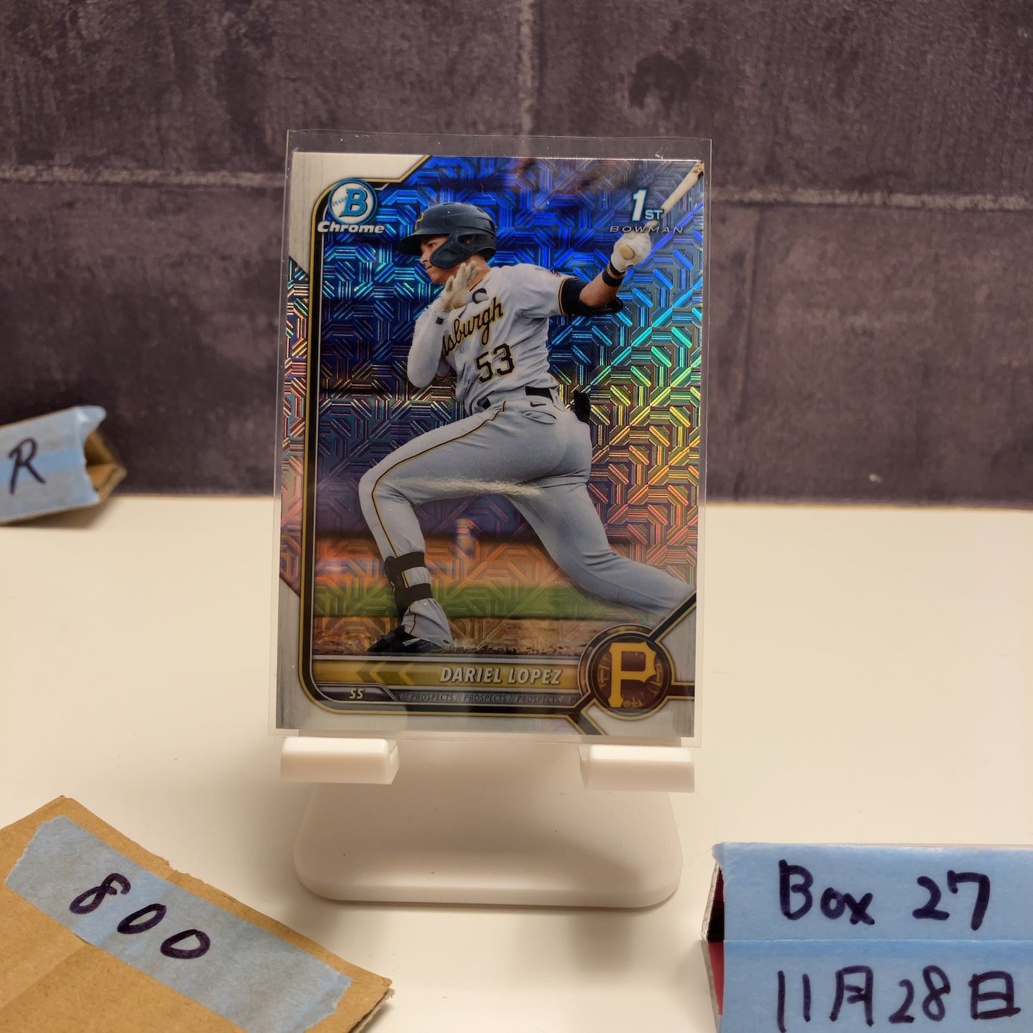 2022 Topps 1st Bowman Chrome Dariel Lopez Pittsburgh Pirates Mojo