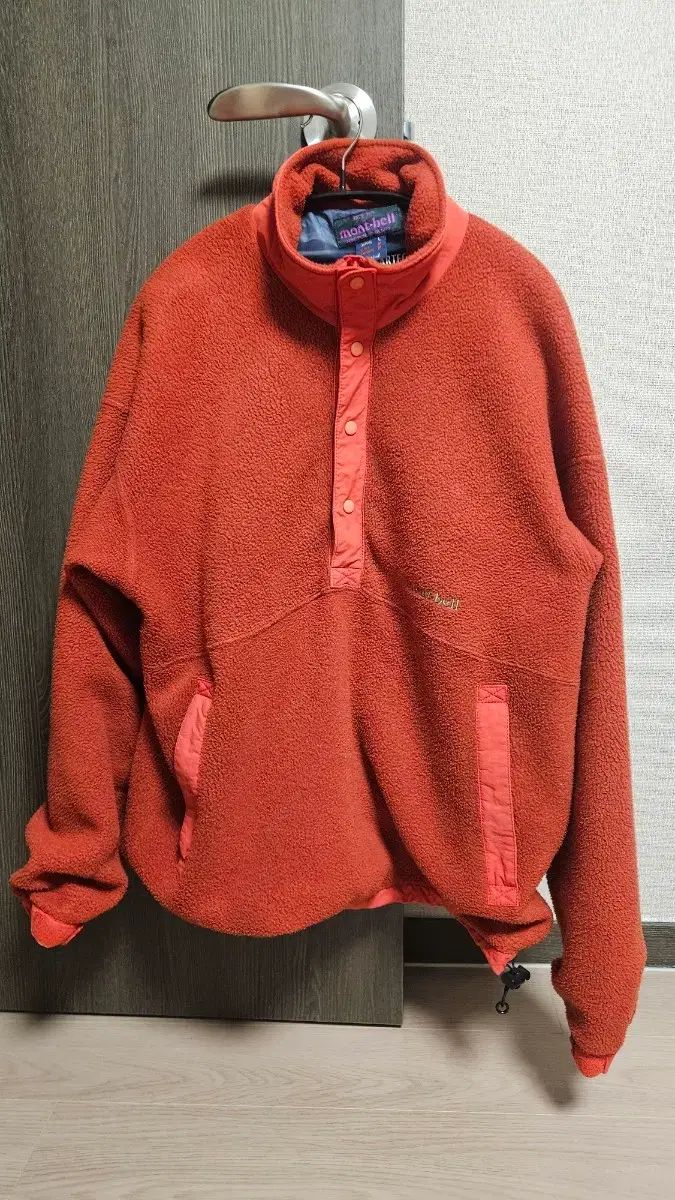 モンベル ジャパン オレンジ色 フリース プルオーバー