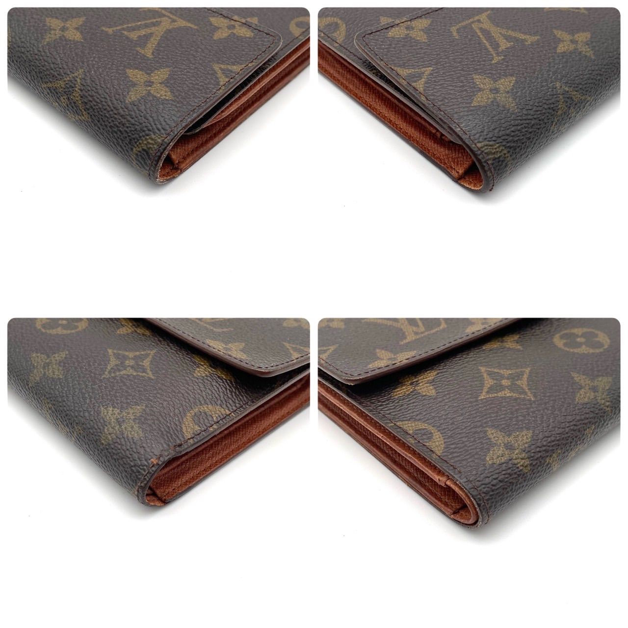 ルイヴィトン モノグラム ポルトトレゾール エテュイ パピエ 三つ折り