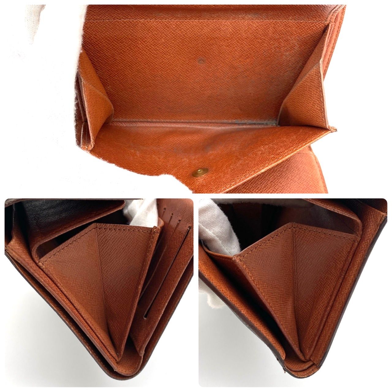 ルイヴィトン モノグラム ポルトトレゾール エテュイ パピエ 三つ折り