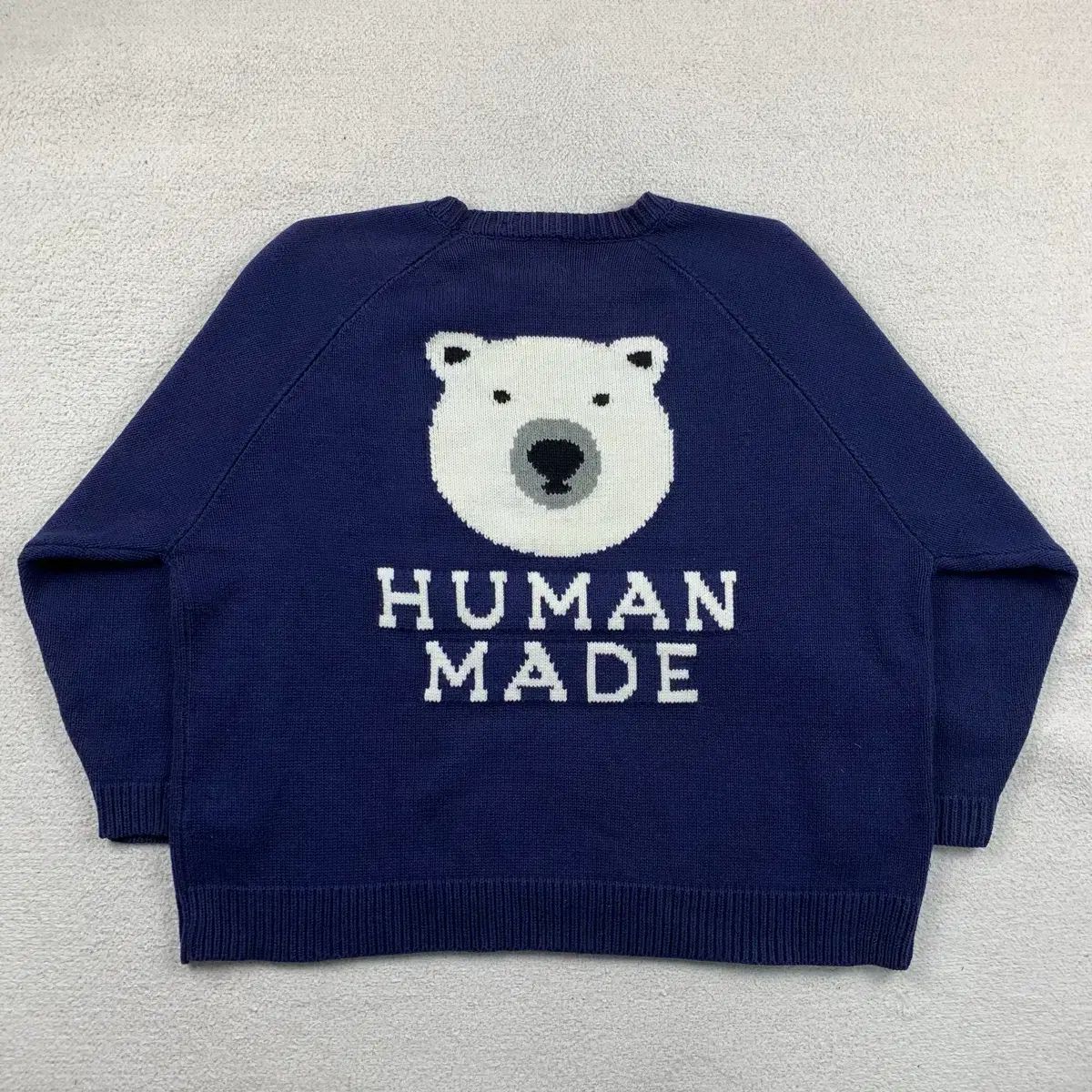 HUMAN MADE ヒューマンメイド タートルネック クマ ラグラン ニット