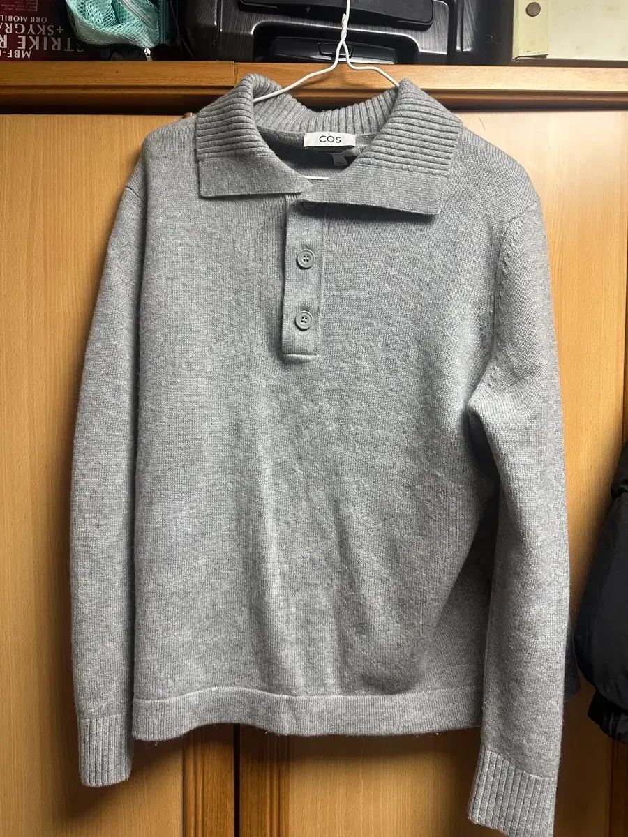 COS カラ ニット グレー (XL)