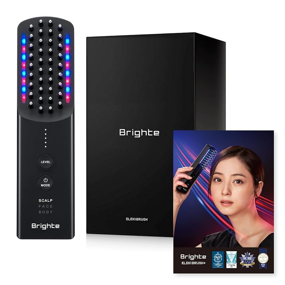 BrighteブライトELEKI BRUSH+ エレキブラシ 美顔器 EMS Brighte ブライト ELEKI BRUSH+ エレキブラシ 美顔器 EMS RF LED搭載